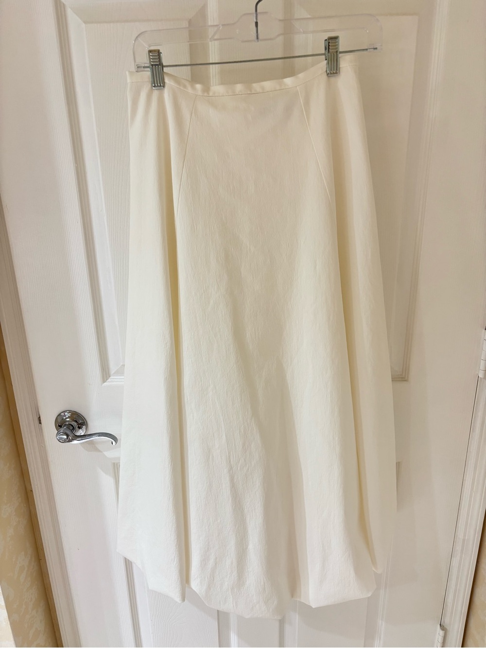 Zara Cream A-Line Midi Skirt